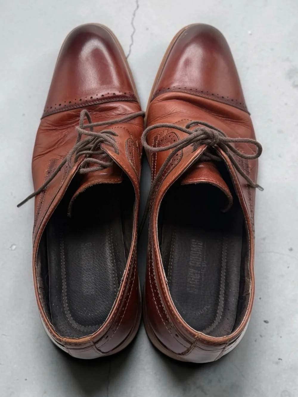 Stacy Adams Brown Cap-Toe Derby Dress Shoes 12M